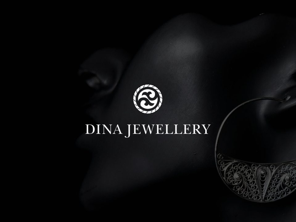 طراحی لوگوی برند جواهرات دینا Dina Jewellery